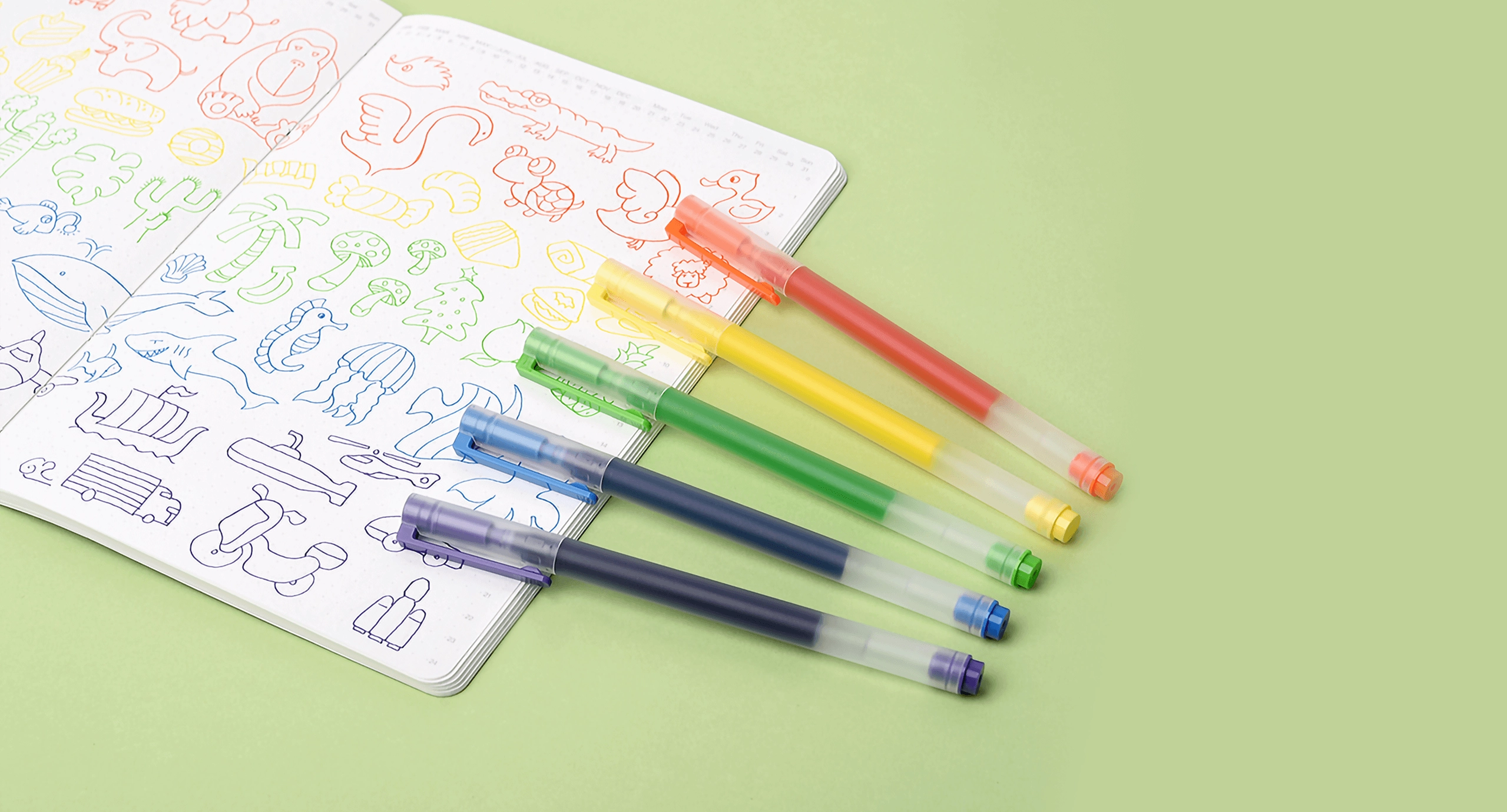 Xiaomi High-capacity Gel Pen gel ruchkalari to'plami (5 ta ) O'zbekistonda