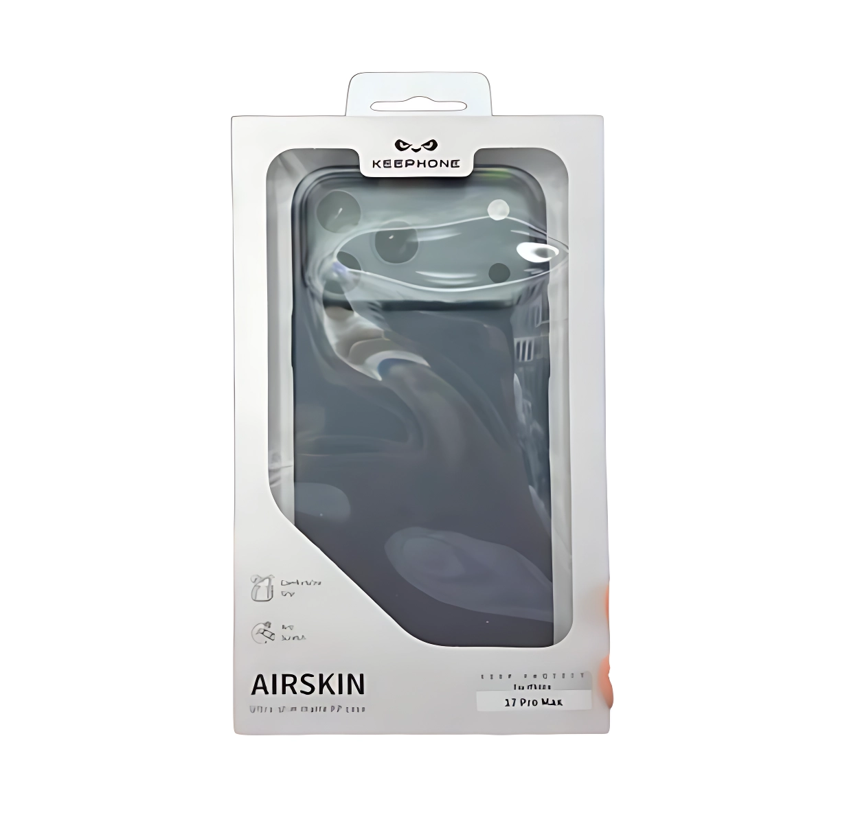 Keephone AirSkin Slim Matte Case iPhone 17 Pro Max uchun black yarim shaffof g&lsquo;ilofi arzon