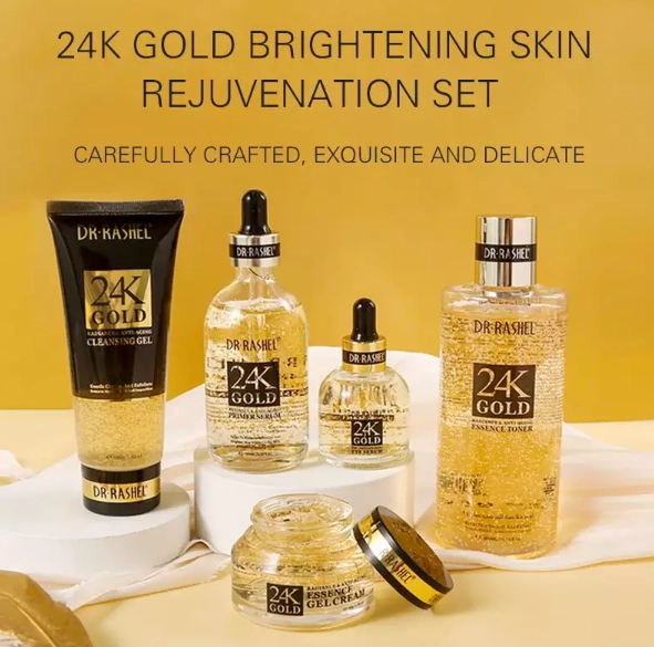 24k gold radiance & anti-aging skin care series 5dona terini parvarish qilish seriyasi arzon