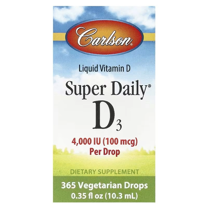 Carlson, Super Daily® D3, 100 мкг (4000 МЕ), 10,3 мл (0,35 жидк. Унции) (01290) - фото №2 Carlson, Super Daily® D3, 100 мкг (4000 МЕ), 10,3 мл (0,35 жидк. Унции) (01290) купить