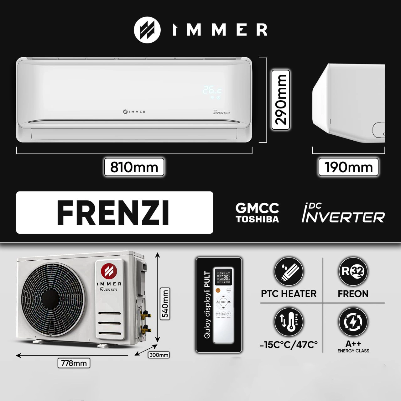 Кондиционер Immer Frenzi 12 DC Inverter в Узбекистане