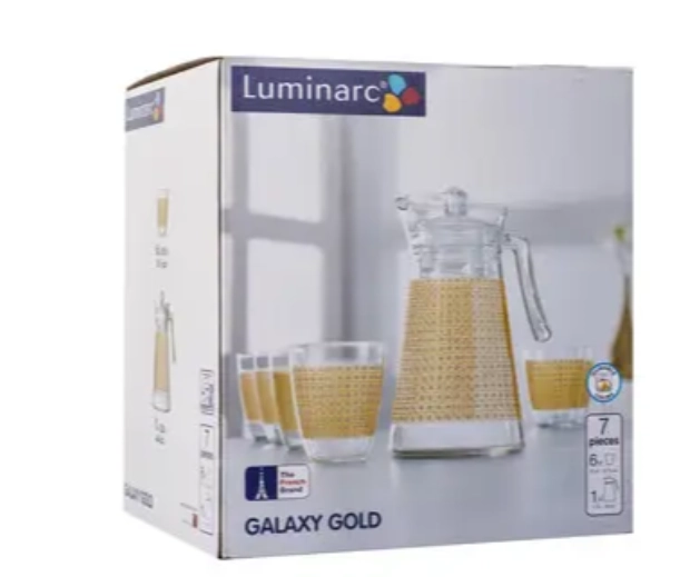 Набор для напитков Luminarc Neo Galaxy Gold 7 предметов (N0793) в Узбекистане