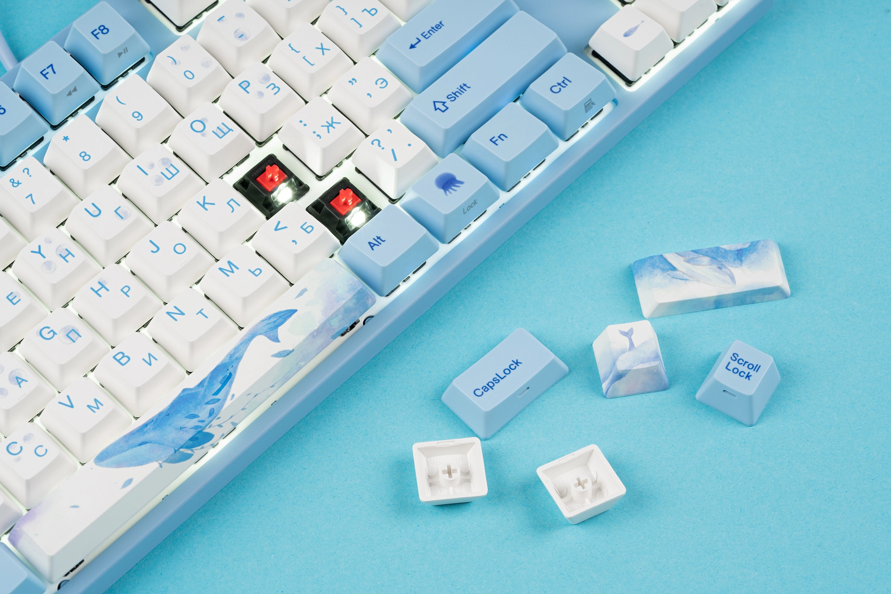 Клавиатура Varmilo VA87M Sea Melody, Cherry MX Red + коврик в подарок характеристики