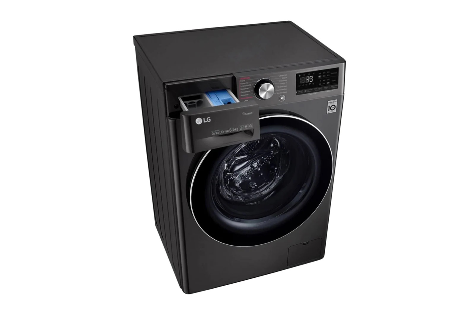 Стиральная машина LG F2V9GW9P (Серая) 8.5 Кг (Подача пара +TurboWash+Smart Diagnosis) - фото №9 Стиральная машина LG F2V9GW9P (Серая) 8.5 Кг (Подача пара +TurboWash+Smart Diagnosis) характеристики