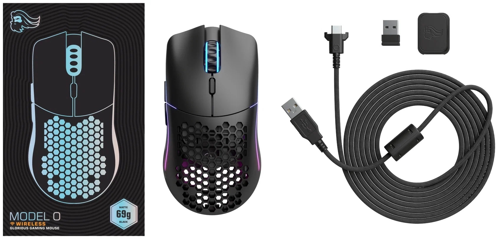 Glorious Model O Wireless, Matte Black (simsiz) sichqonchasi - rasm №7 Glorious Model O Wireless, Matte Black (simsiz) sichqonchasi narxi