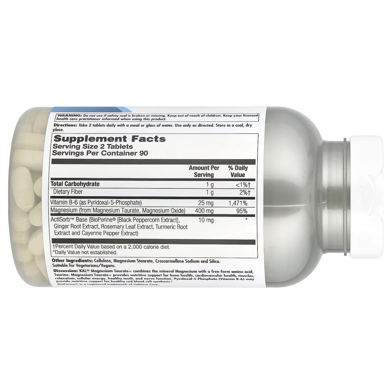 KAL, magniy taurati+, 400 mg, 180 tabletka (61832) arzon