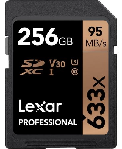 Карта памяти 256Gb Lexar Professional 633x SDXC Class 10 UHS-I U3 V30 купить