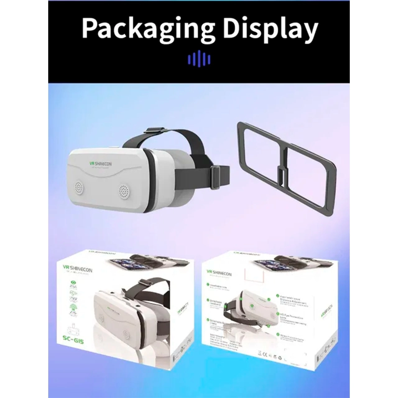 Очки виртуальной реальности VR SHINECON SC G15 белый рассрочка
