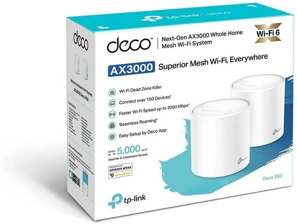 TP-LINK Deco X60 (2-pack) – Wi-Fi Mesh tizimi arzon