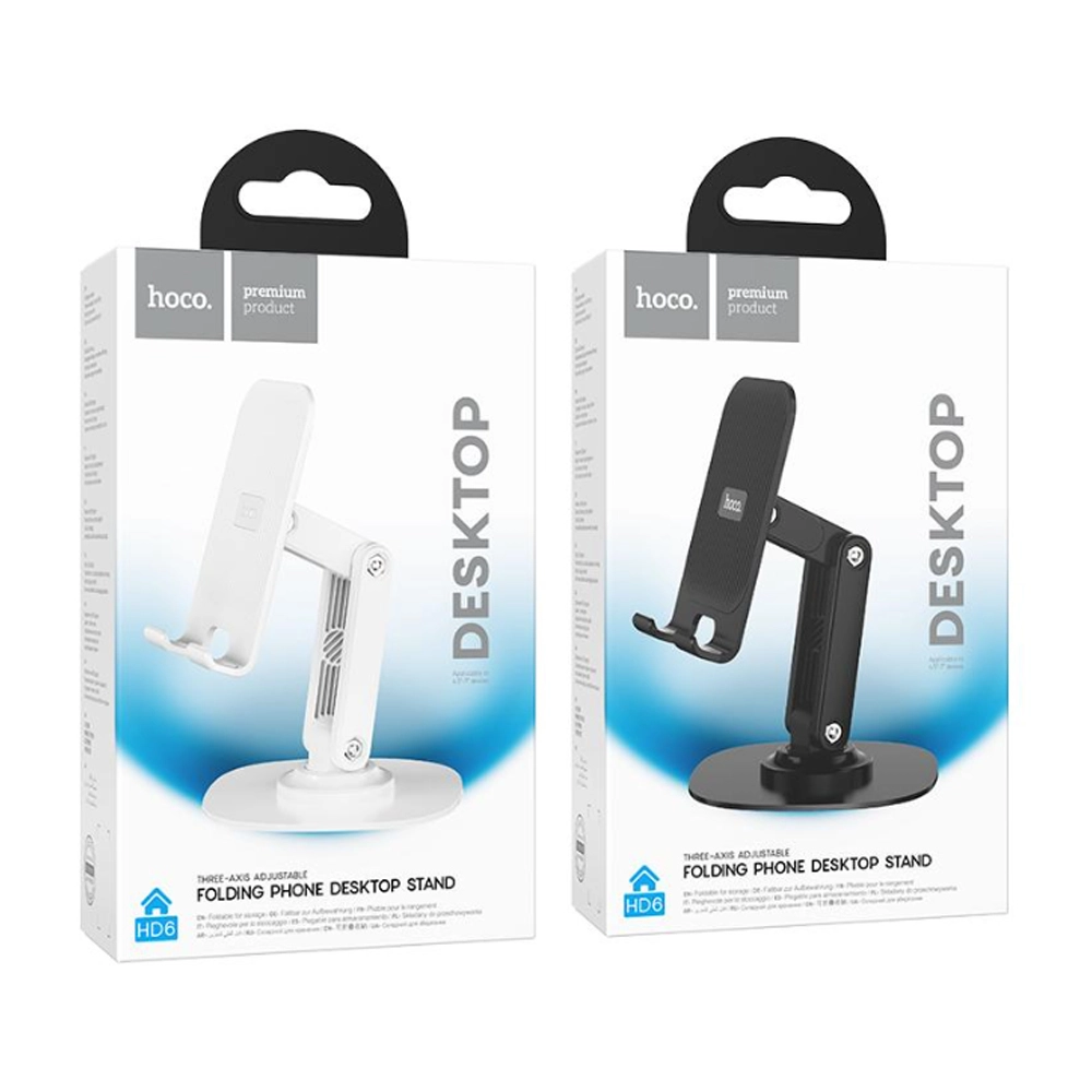 Hoco HD6 qora rangli smartfon va planshet uchun ish stoli tagligi arzon