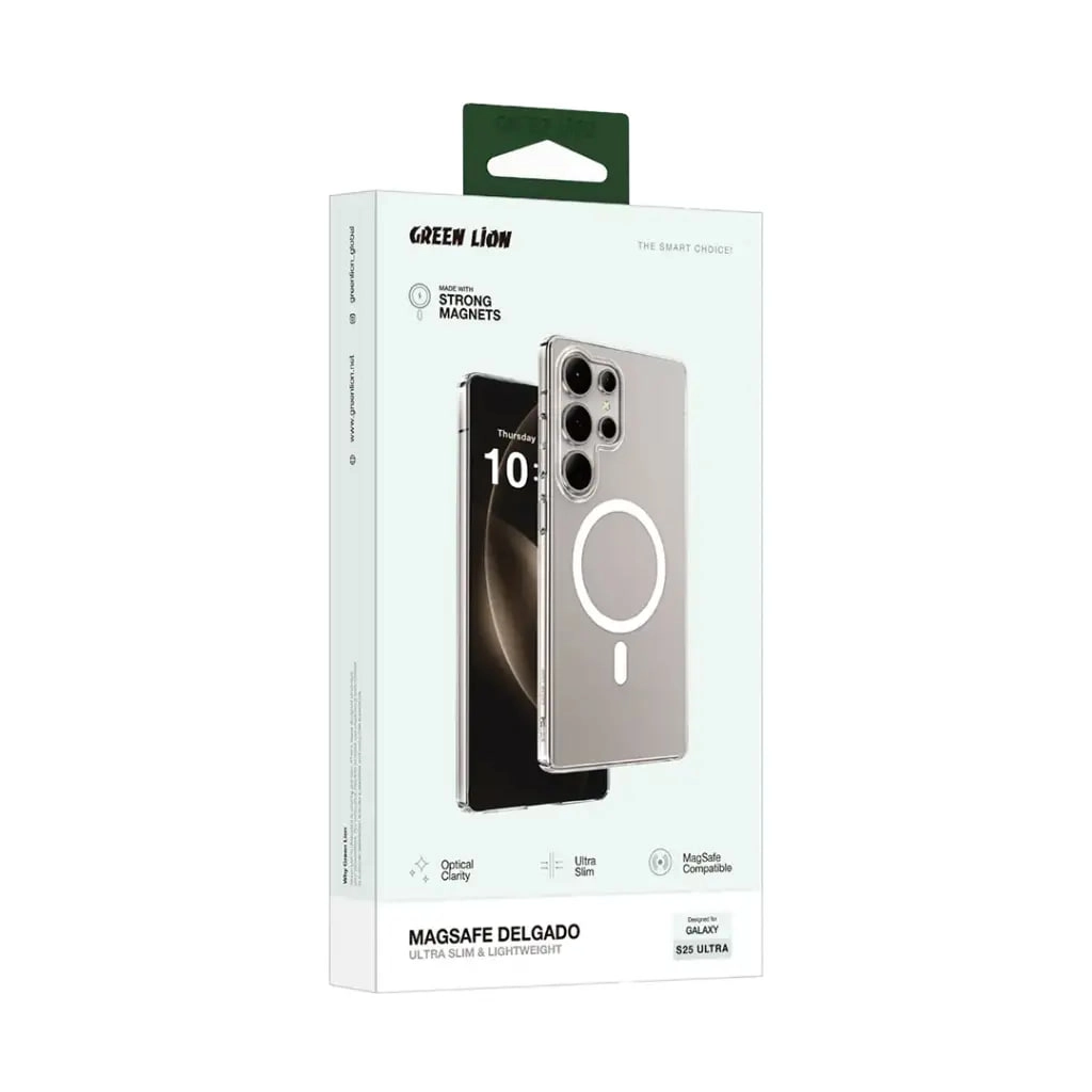 Прозрачный чехол Green Lion Magsafe Delgado для Samsung Galaxy S25 Ultra в Узбекистане