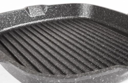 «Mramornaya» turkumidan 260x260 mm kvadrat shaklli Kukmara tova-grili (qoramtir, qahva rangli) - rasm №4 «Mramornaya» turkumidan 260x260 mm kvadrat shaklli Kukmara tova-grili (qoramtir, qahva rangli) O'zbekistonda