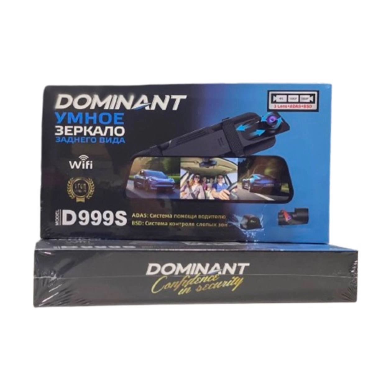 Видеорегистратор Dominant D999S Wifi 4К ultra hd 3 камеры недорого