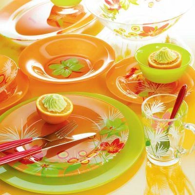 POP FLOWERS MIX – 46 buyumli, 6 kishilik Luminarc dasturxon servizi sotib olish