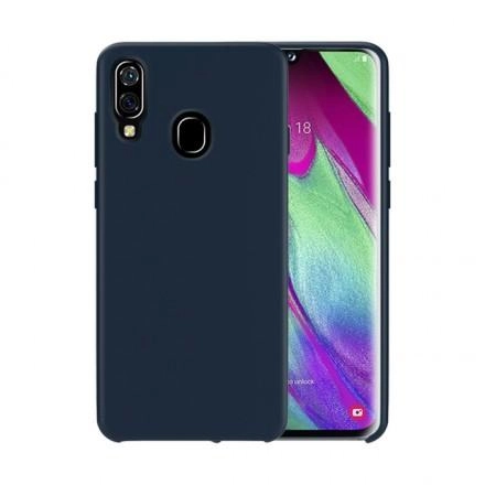 Чехол Silicone cover для Samsung Galaxy A40, тёмно-синий купить