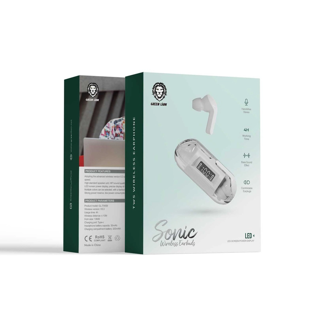 Green Lion Sonic Wireless Earbuds simsiz quloqchini arzon