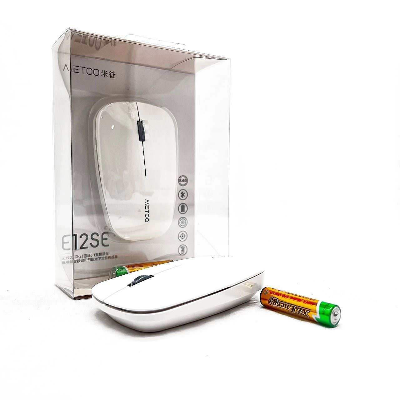 Беспроводная мышь Metoo E12SE белая недорого