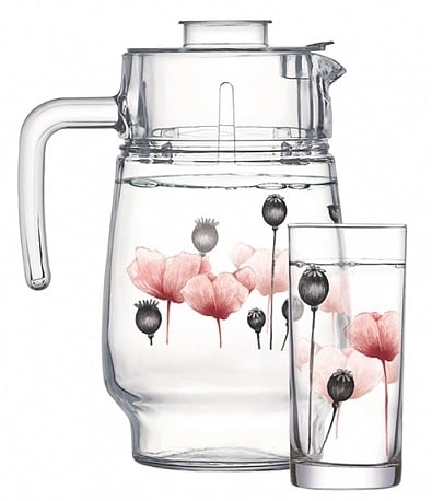 Кувшин и стаканы LUMINARC Angelique Red 1+6 купить