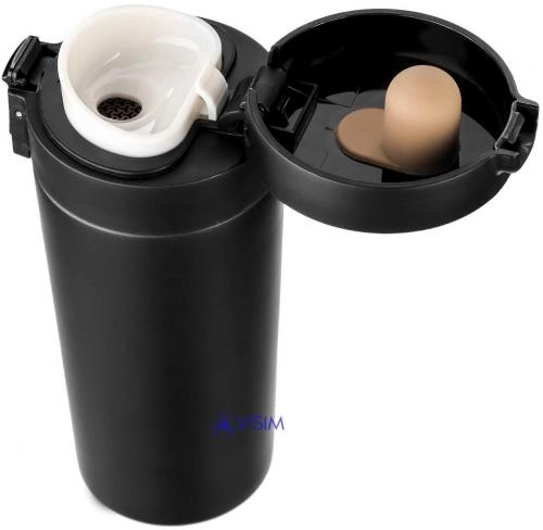 Coffee Cup Simple Style – zanglamas po‘latdan termokrujka-termos 350 ml (qora, fuksiya, po‘lat, shokolad rangli) O'zbekistonda