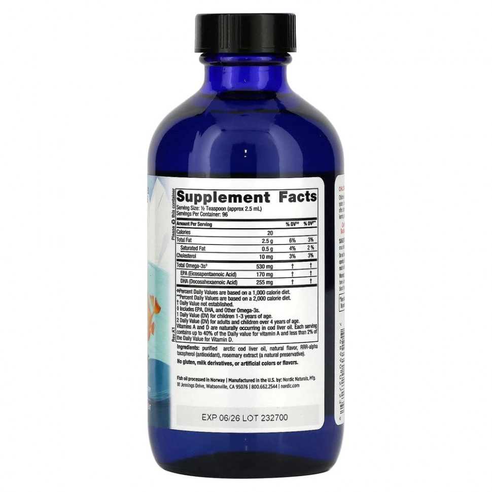 Nordic Naturals, DHA, Strawberry Flavor, 530 mg, 237 ml (8 fl oz) (02723) arzon