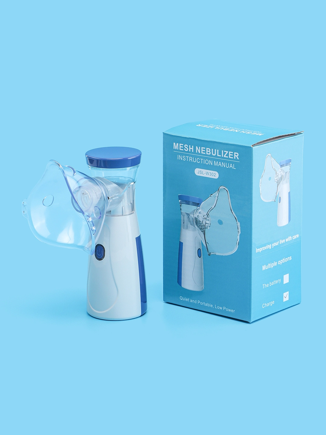 Ингалятор, Mesh небулайзер, ручной, бесшумный для взрослых и детей недорого