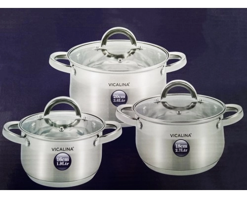 Набор кастрюль VICALINA VL-285  3шт недорого