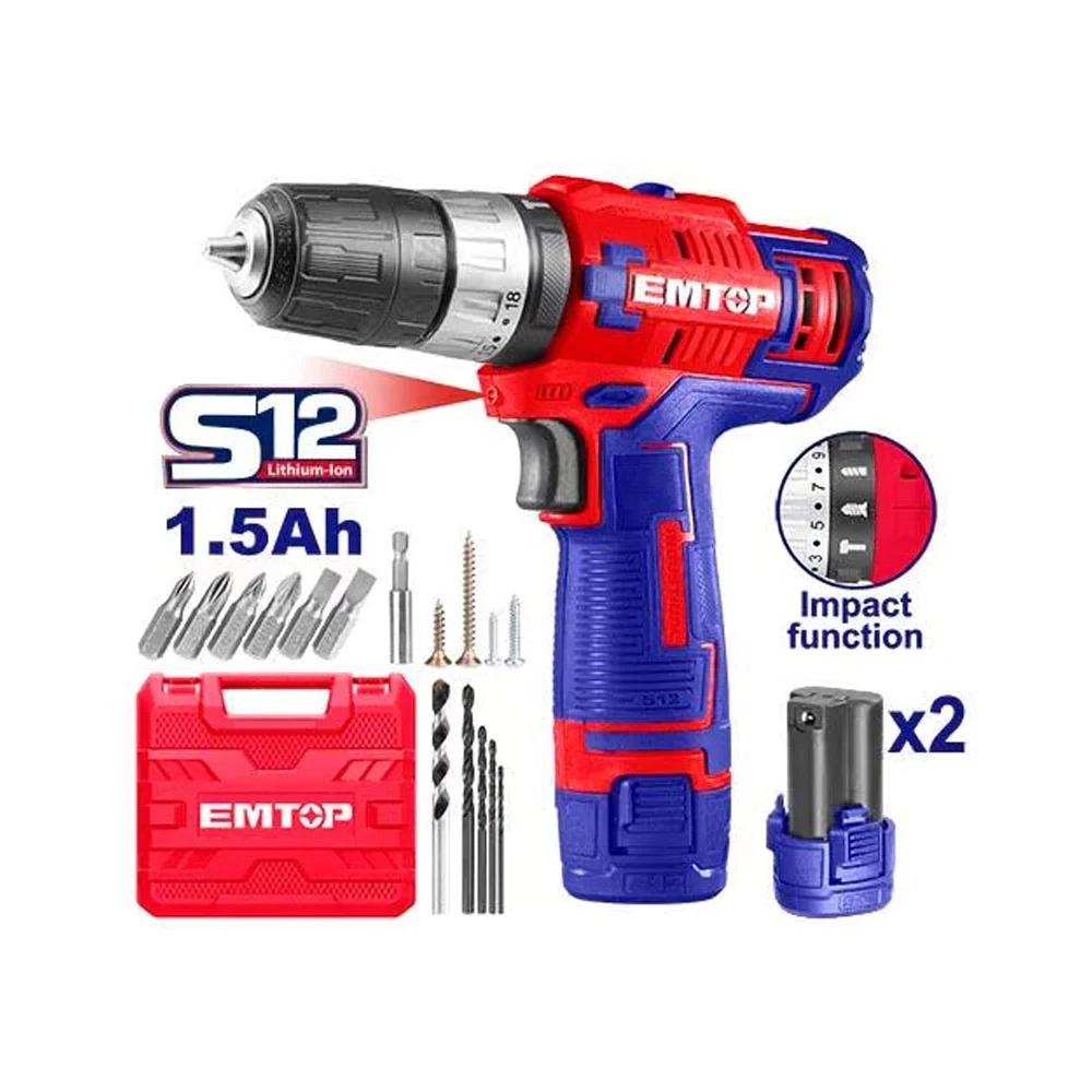 Akumulyatorli drel-shurupovert EMTOP ECIDL12622 sotib olish