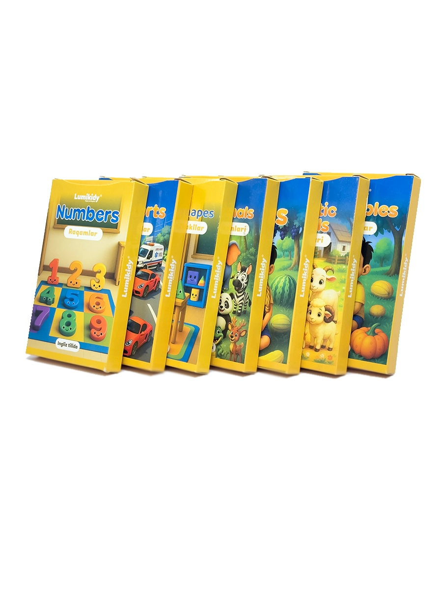 Bolalar rivojlanishi uchun kartochkalar: Transportlar - Transports (ingliz tilida) xususiyatlar