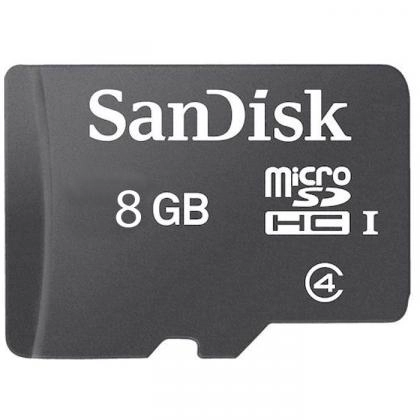Карта памяти SanDisk microSDHC Card 8GB Class 4