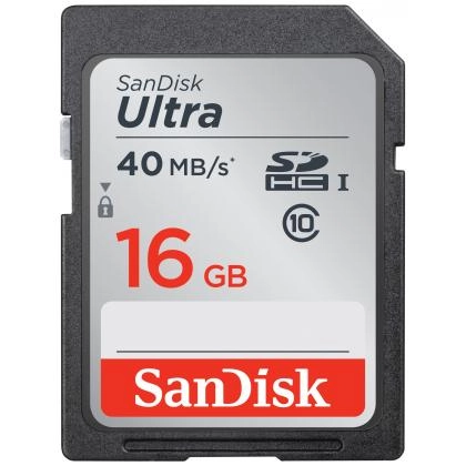 SanDisk Ultra SDHC Class 10 UHS-I 80MB/s 16GB xotira kartasi