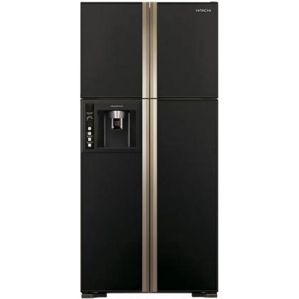 Многодверный холодильник HITACHI R-W910PUC4 GBK (Черное стекло)