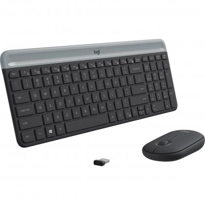 Клавиатура и мышь Logitech MK470 Slim Wireless Combo Graphite