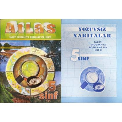 Atlas (tabiiy geografiya boshlang‘ich kurs 5 sinf) + Yozuvsiz xarita