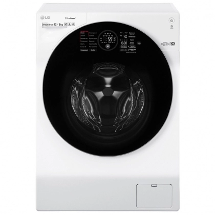 Стиральная машина LG FH-6G1BCH2N (Белая) (С сушкой+подача пара) 12 Кг