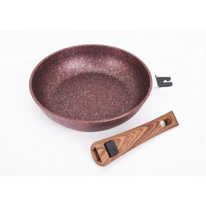 Сковорода Kukmara Granit Ultra Red, 28 см, со съемной ручкой (сга282а)