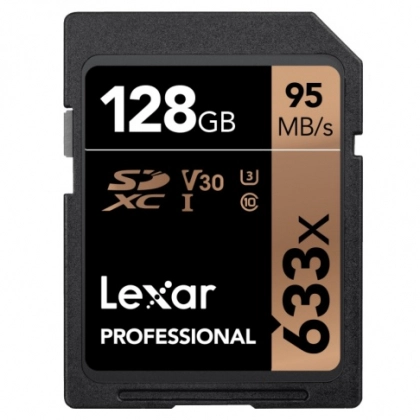 128Gb Lexar Professional 633x SDXC Class 10 xotira kartasi