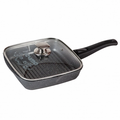 Olinuvchi dastali va qopqoqli, 26X26cm kvadrat shaklli «Mechta» tova-grili