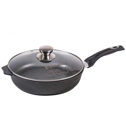 Сковорода с ручкой и крышкой 22см Мечта "Гранит" (Гранит, Гранит Blue, Гранит Star) с22701
