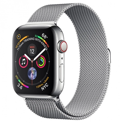 Смарт часы Apple Watch Series 4 44mm GPS + 4G Stainless Steel Case with Milanese Loop Silver