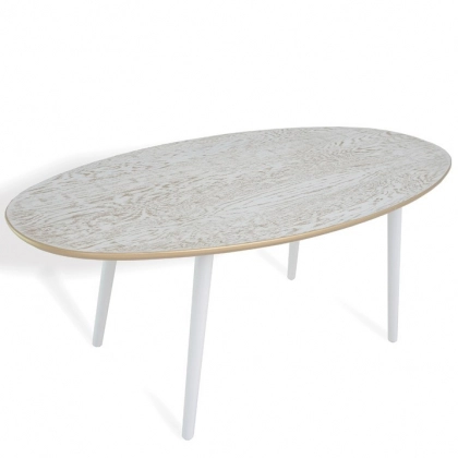 Стол журнальный шпонированный овальный