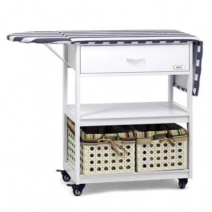 ГЛАДИЛЬНАЯ ДОСКА QUICK складная на роликах с корзинами