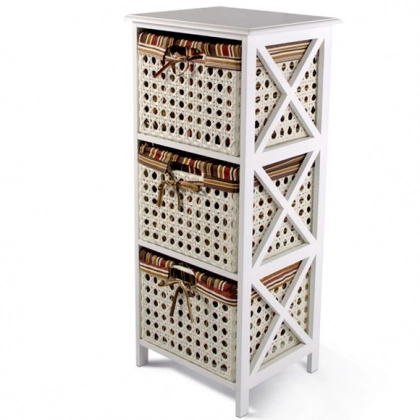 ЭТАЖЕРКА INTERO3 с тремя плетенными корзинами