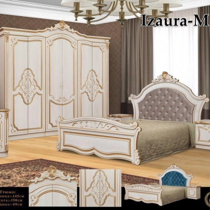 "IZAURA-M" yotoqxona mebeli (oq)