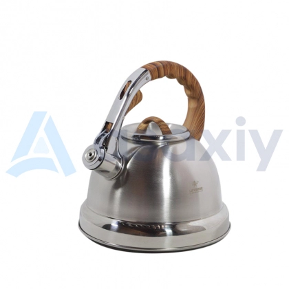 Чайник со свистком 3 л. от Life Smile (стальной, чёрный, серый)