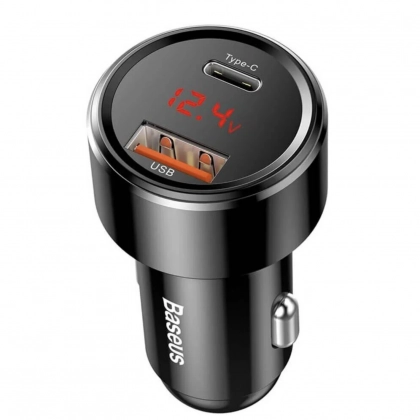 Автомобильное зарядное устройство Baseus BS-C20C PPS Quick Charging Car Charger 45W Max (Быстрая зарядка)  - фото №1  Автомобильное зарядное устройство Baseus BS-C20C PPS Quick Charging Car Charger 45W Max (Быстрая зарядка)
