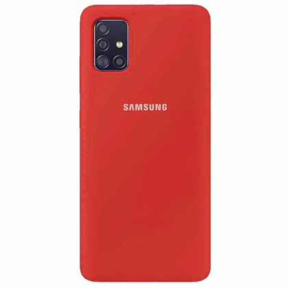 Чехол Silicone cover для Samsung Galaxy A51, красный 