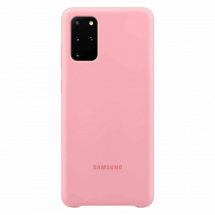 Чехол Silicone cover для Samsung Galaxy S20 Plus, Розовый