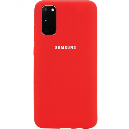 Samsung Galaxy S20 uchun Silicone cover g‘ilofi, qizil 