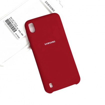 Чехол Silicone cover для Samsung Galaxy A10, красный