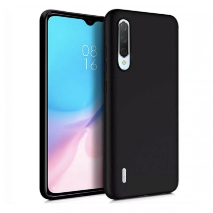 Xiaomi Mi9 Lite uchun Silicone cover g‘ilofi, qora